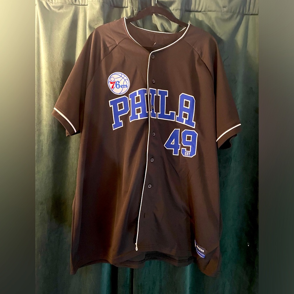 Philadelphia 76ers Athletic Jerseys Men’s Size 2XL Black Like New Condition